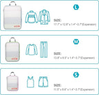 Cambond Compression Packing Cubes for Travel - Lightweight Expandable Travel Bags Luggage Organizers Travel Essentials Compre