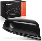 A-Premium Driver Side Rearview Mirror Cover Cap - Compatible with Chevrolet Malibu 2013-2015, Malibu Limited 2016 - Smooth Black, Without Turn Signal Hole