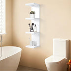 Garvee 4-Tier Wall Mounted LED Floating Shelves, Remote & Touch Control Display Shelf for Bedroom Bathroom Living Room Decor 
