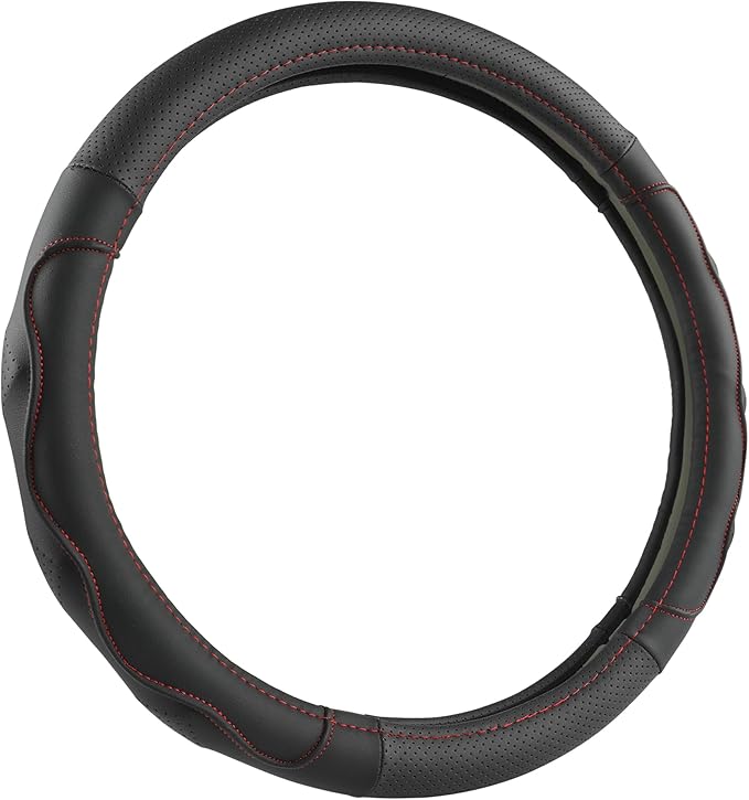 West Llama 3D Texture Steering Wheel Cover for Toyota, Anti-Slip Design, Premium Leather, Custom Fit for 14.5-15 inch, Stylis