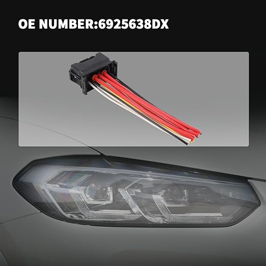 MUNIK Headlight Cable Repair Kit Headlight Plug Suitable Connector Wiring Harness 6925638 for BMW 1,2,3,4,5,6,7,I3,I8,M3,M4,X