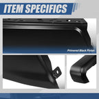 Auto Dynasty Rear Bumper End Caps Cover Compatible with 2015-2020 Ford F-150, Driver Left Side, Non Parking Sensor Holes, Primered/Painted Black