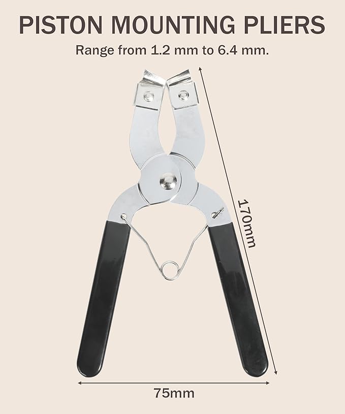 bylikeho Piston Ring Compressor Tool,Car Accessories Car Engine Piston Ring Installer Removal Kit,Adjustable Sizes From 2-1/8