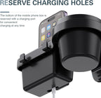 Car Window Storage Organizer, 4-in-1 Car Window Water Cup Holder/Phone Mount, Clip-on Car Door Hanging Box with Hooks, Universal for Most Cars (Black #B)