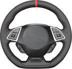MEWANT Hand Stitch Car Steering Wheel Protector Wrap Cover for Chevrolet Camaro 2017-2022 Steering Wheel Accessories