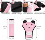 Seat Belt Cover Pad for Kids, Cute Animal Child Seatbelt Covers for Girls and Boys (Bear(Black))