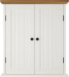 ChooChoo Bathroom Wall Cabinet, Over The Toilet Space Saver Storage Cabinet, Medicine Cabinet with 2 Door and Adjustable Shel