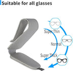 Yuoyar 4 Packs Magnetic Sunglass Holder for Car Visor - Universal Sunglasses Clip for Different Size Eyeglasses - Convenient Interior Car Accessories (4Pcs Grey)