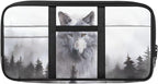 Wolf PrintCar Sun Visor Organizer Visor Organizer Car Sun Storage Pocket Pouch Case Bag for Card Pen Phone Interior Car Accessories