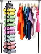 Legging Storage Bag Storage Hanger Can Holds 24 Leggings or Shirts Jeans Compartment Storage Hanger, Foldable Leggings Organi