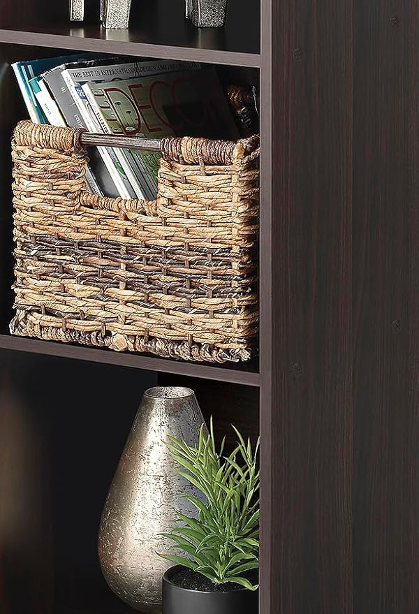 Whitmor 3 Cube Storage Organizer, 3 Tier Stackable MDF Wood Bookcase, Open Storage Display Bookshelf, Storage Cabinet for Liv