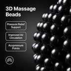 Beaded Car Seat Cover – Wooden Bead Massage Support with Breathable Cooling Mesh – Universal Fit for Sedan, SUV & Truck (1 Pa