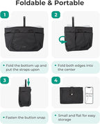 BAGSMART Reusable Grocery Bags, Large Beach Bag, Foldable Tote for Shopping Moving Holiday Travel Packing