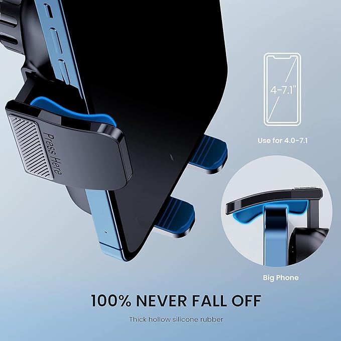 TICILFO Car Phone Holder [Military-Grade Suction] Phone Stand for Car [Super Stable] Automobile Car Mount for iPhone Universal Accessories Air Vent Dashboard Windshield Mount Fit Vehicle Accessories