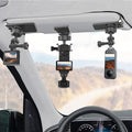 Pocket 3 Car Mount, 360° Adjustable Car Sun Visor Mount Compatible with Insta360 X5 X4 X3, GoPro Hero 13 12 11 10 9 8 7 6 5 Black, DJI Osmo Pocket 3 Action 5 pro/4/3, AKASO and More Action Cameras