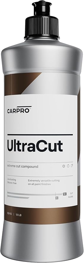 CARPRO UltraCut - 500ml - Extreme Cut Compound, Low Dusting, Minimal Hazing, for Rotary or DA Polishing with Long Work Time