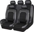 CAR PASS Leather Seat Covers, Automotive Sport Car Seat Cover Super 5mm Composite Sponge Inside, Airbag Compatible Universal 