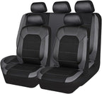 CAR PASS Leather Seat Covers, Automotive Sport Car Seat Cover Super 5mm Composite Sponge Inside, Airbag Compatible Universal 