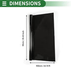 Motoforti Nano Ceramic Car Window Tint Film VLT 18% IRR 48% UVR 93% Chrome Gray 14.76 ft x 35.43 Inch Privacy Film 2mil PET 1 Pc