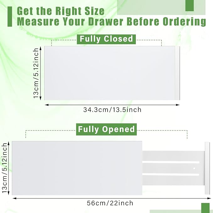 4 Pcs Deep Bamboo Drawer Dividers, Deep Kitchen Dresser Drawer Organizer with Spring Loaded for Clothes, Adjustable Expandabl