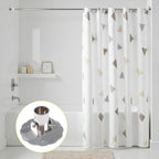 Flower-Shape Shower Curtain Rod Bracket, 2Pcs Telescopic Metal Shower Drape Rod Swivel Flange Curtain Pole Wall-Mount Bracket