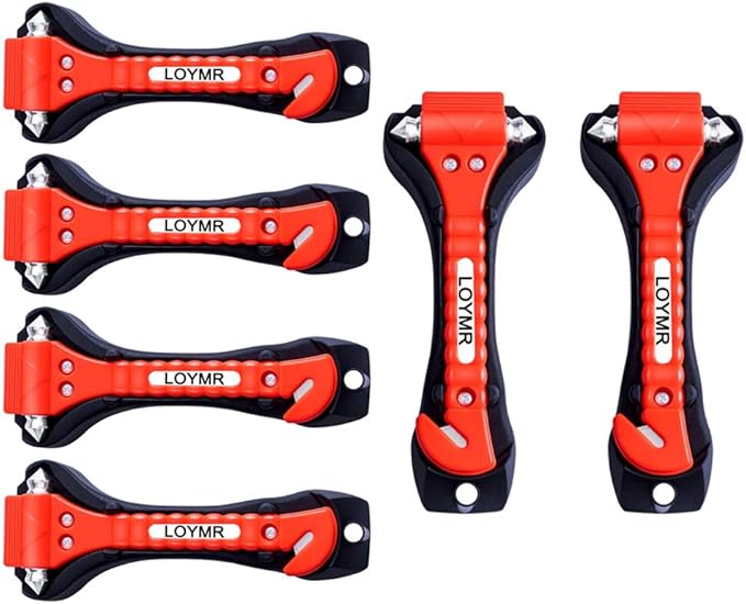 6Pcs 2-in-1 for Emergency Escape Hammer Seat Belt Cutter,Auto Car Safety Hammer with Window Glass Breaker，Escape Tool for Car