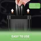 Car Trash Can, Portable Push to Open Storage Bucket with 30 Trash Bags, Waterproof Anti-Leak Hanging Clutter Canister with Lid, Universal Large Capacity Supplies Box for Car Truck Van (Black)