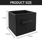 EBIGIC storage bins collapsible storage bins，cube storage organizer （Pack of 3） 10.5 * 10.5 * 11inch，For home and office Coll