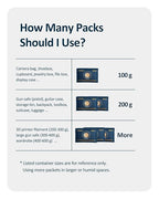 wisedry 100g [10 Packs] See-Through Desiccant Packs for Storage, Reusable Color Indicating Silica Gel Desiccant Packets, Mois