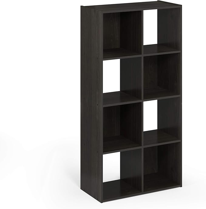 Furinno Pelli Cubic Storage Cabinet, 4x2, Espresso