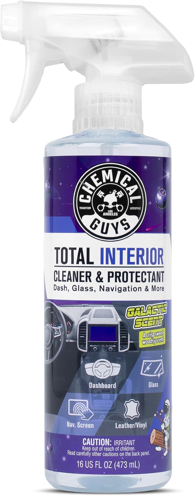 Chemical Guys Total Interior Cleaner & Protectant - (16 oz) All-in-One Car Interior Cleaner for Dash, Seats, Carpet, Glass, V