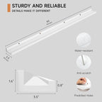 Fun Memories Picture Ledge Shelf, 60 Inch Floating Shelves Set of 2, Large Nursery Book Shelves for Toys Storage, Kids Booksh