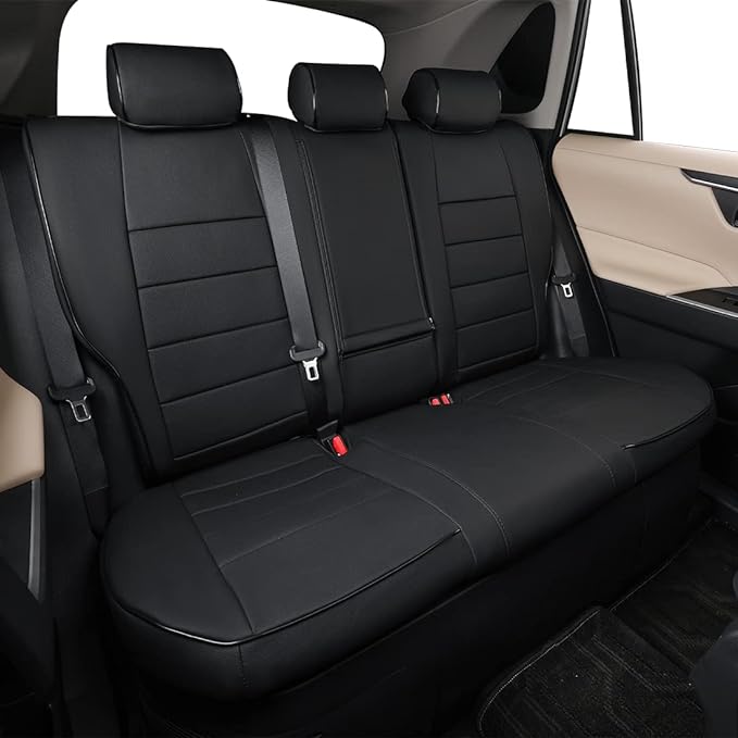 EKR Custom Fit Tacoma Rear Car Seat Covers for Select Toyota Tacoma 2016 2017 2018 2019 2020 2021 2022 2023 Double Cab/Crew C