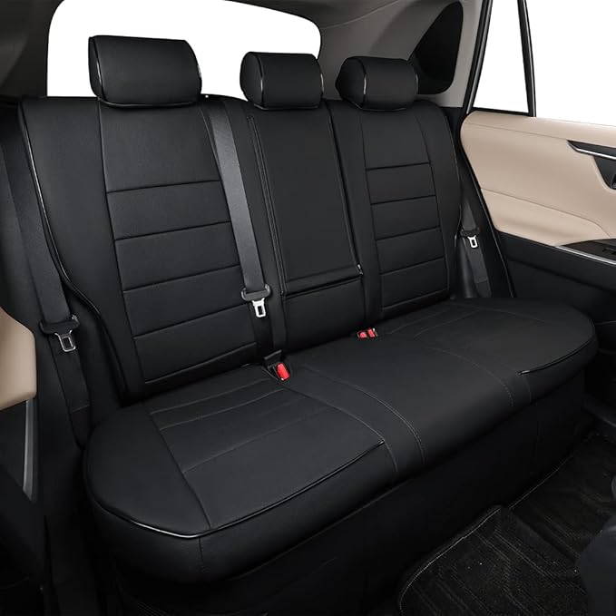 EKR Rav4 Seat Covers Custom Fit for Toyota Rav4 2016 2017 2018(Hybrid) LE,SE,XLE,Limited, Leather Car Seat Cover Full Set for
