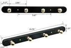 Wall Mounted Coat Hook Rack with Gold Hooks 2 Pack, Modern Wood Wall Organizer for Hanging Coats, Hats, Towels, Bags,Jackets,