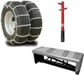 Mytee Products Truck Tire Chain Kit – (Set of 2) CAM Square Link Dual Snow Tire Chain for 24.5" Tires, 14" Tire Chain Wrench 
