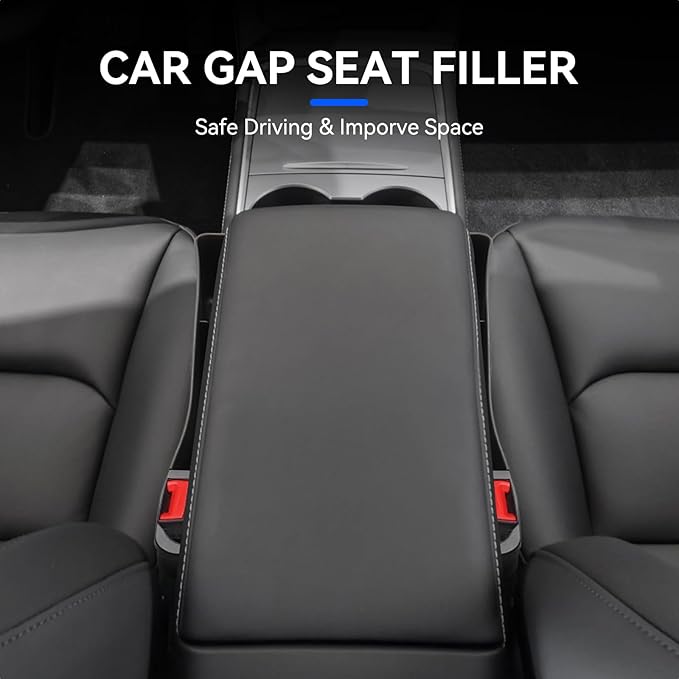 Car Side Seat Gap Filler Organizer Compatible with Tesla Model Y, Fit Tesla Model 3 (My/3) 2019-2026 Car Gap Seat Filler 2 Pack