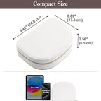 ProCase Travel Size Jewelry Box, Large Portable Seashell-Shaped Jewelry Case, 2 Layer Jewelry Organizer in PU Leather for Wom