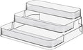 Acrylic Spice Rack, No Assembly Clear 3 Tier Condiment Bottle Shelf Vanity Organizer for Cabinet Kitchen Bathroom (1pcs)