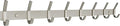 Coat Rack Wall Mount – Brushed Nickel 24 Inch Stainless Steel Hook Rail with 8 Heavy Duty Double Coat Hooks – Wall Mounted Co