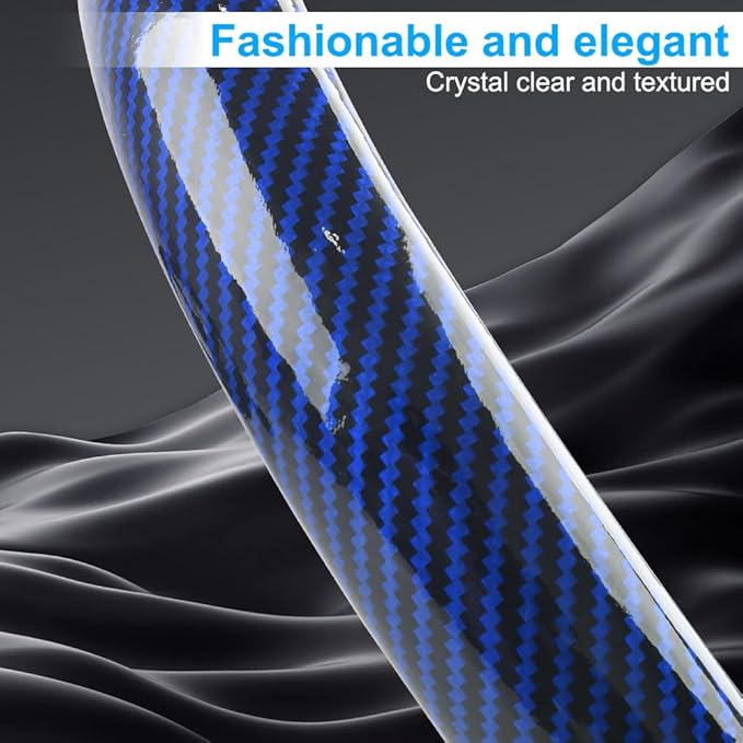 Carbon Fiber Steering Wheel Cover 3PCS, Non-Slip Grip for Universal Cars,Fit for 14–16 Inch Wheels, Interior Accessories for 