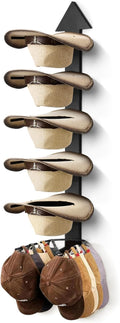 Cowboy Hat Holder for Wall, Cowboy Hat Rack Arrow Wood for 10 Baseball Caps and 5 Cowboy Hats, Western Wall Decor for Bedroom