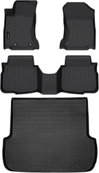 Auxko All Weather Floor Mats Cargo Mat Fit for Subaru Outback/Legacy 2020-2025 TPE Liners Accessories All Season Guard Odorless Anti-Slip Floor Mats Trunk Mat for Subaru Outback 2020-2025 Black