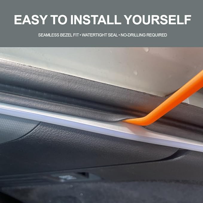 LED Trunk Light Strip Compatible with 2015-2025 Toyota Sienna, Easy to Install, Waterproof, Flexible Silicone recessed Trunk Light, White