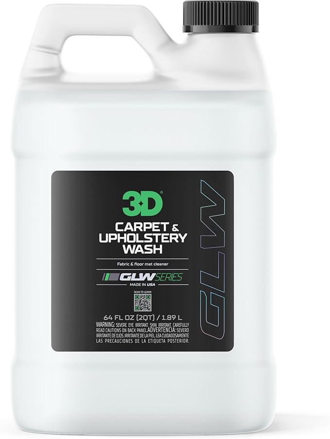 3D Carpet & Upholstery Cleaner, GLW Series | Ultra Powerful Stain Eliminator | Car Carpet, Seats, Floor Mats | Hyper Thick Fo