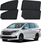 ZATOOTO Car Window Shades for Honda Odyssey 2020-2024, 4 Pcs Magnetic Car Window Covers - 100% Block Light Privacy Curtains, Side Window Sun Shade for Baby Breastfeeding, Sleeping, Camping