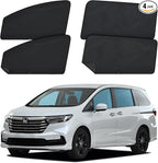 ZATOOTO Car Window Shades for Honda Odyssey 2020-2024, 4 Pcs Magnetic Car Window Covers - 100% Block Light Privacy Curtains, Side Window Sun Shade for Baby Breastfeeding, Sleeping, Camping
