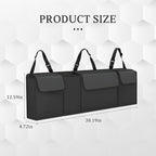 Car Trunk Organizer, Waterproof Collapsible Cargo Bag with 4 Pockets,Backseat Hanging Large Storage with Adjustable Straps, St