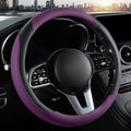 Car Steering Wheel Cover, Microfiber Leather Steering Wheel Cover Universal Fit 14.5-15 inch Anti-Slip Comfortable Breathable