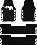 CAR PASS Waterproof Universal 3 Row Car Floor Mats, Cow Print Car Mats Fit for SUV,Vans,sedans, Trucks,Set of 3 Row Vehicles 